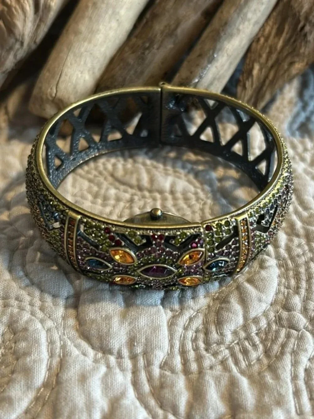 Vintage Heidi Daus Cuff with Hidden Watch
